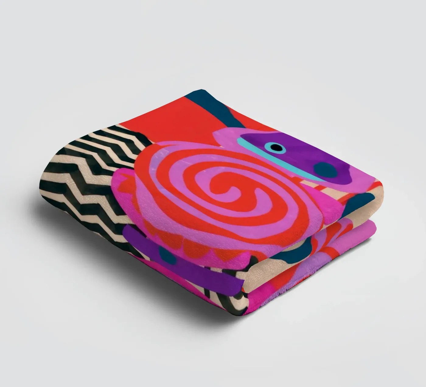 Rhythmic Abstract Forms towel by Pake Nebula