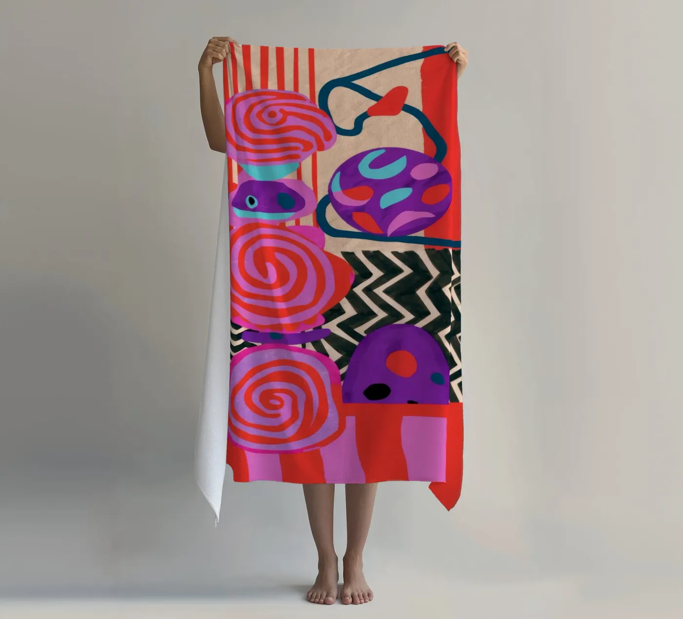 Rhythmic Abstract Forms strandhanddoek van Pake Nebula