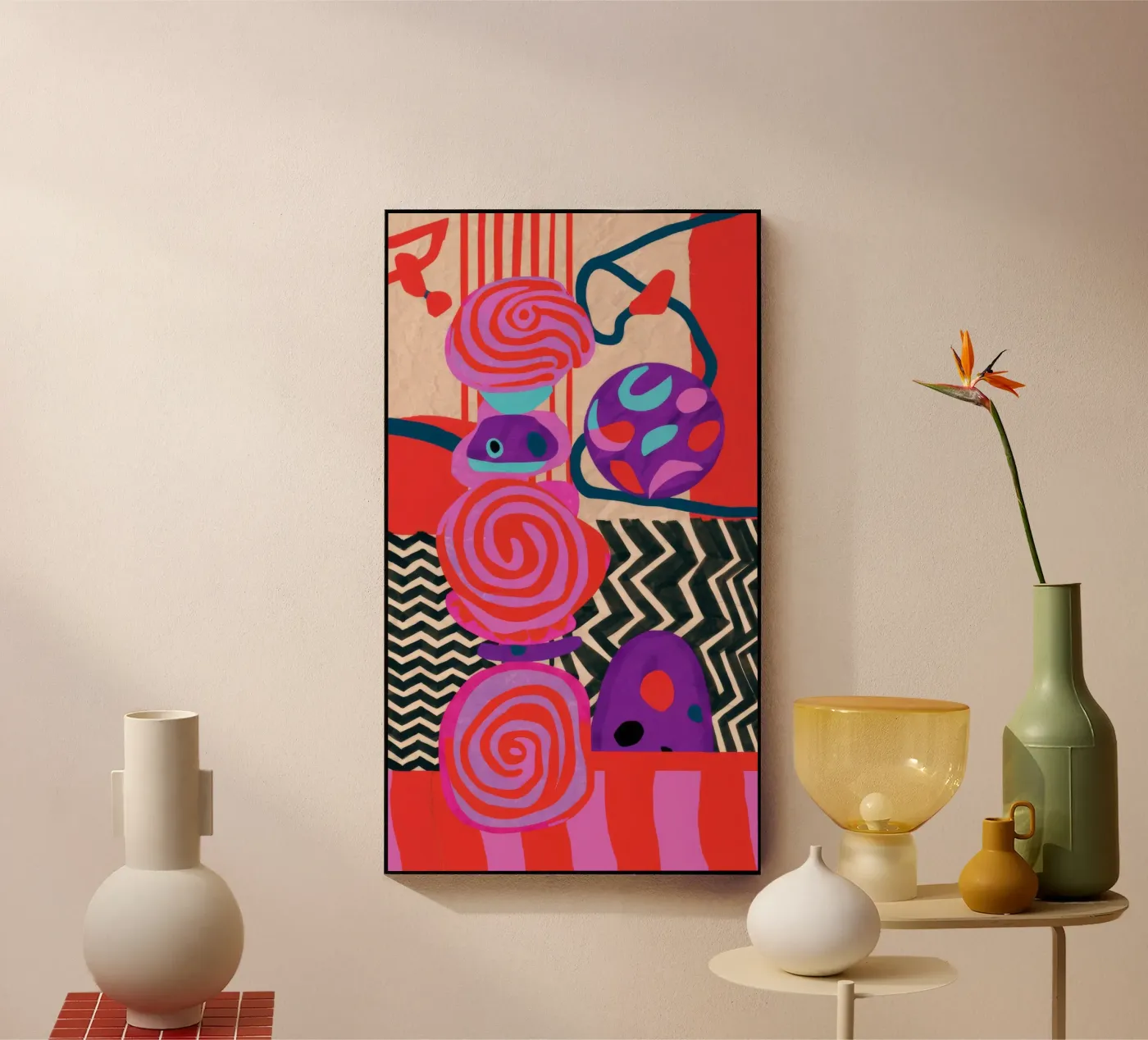 Rhythmic Abstract Forms acrylic glass by Pake Nebula