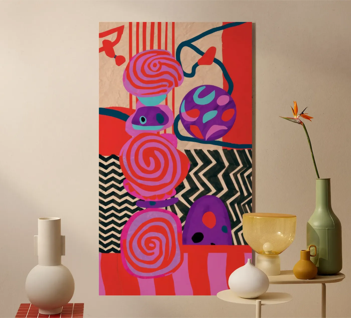 Rhythmic Abstract Forms acrylic glass by Pake Nebula