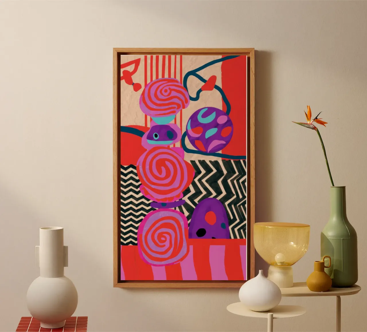 Rhythmic Abstract Forms canvas by Pake Nebula