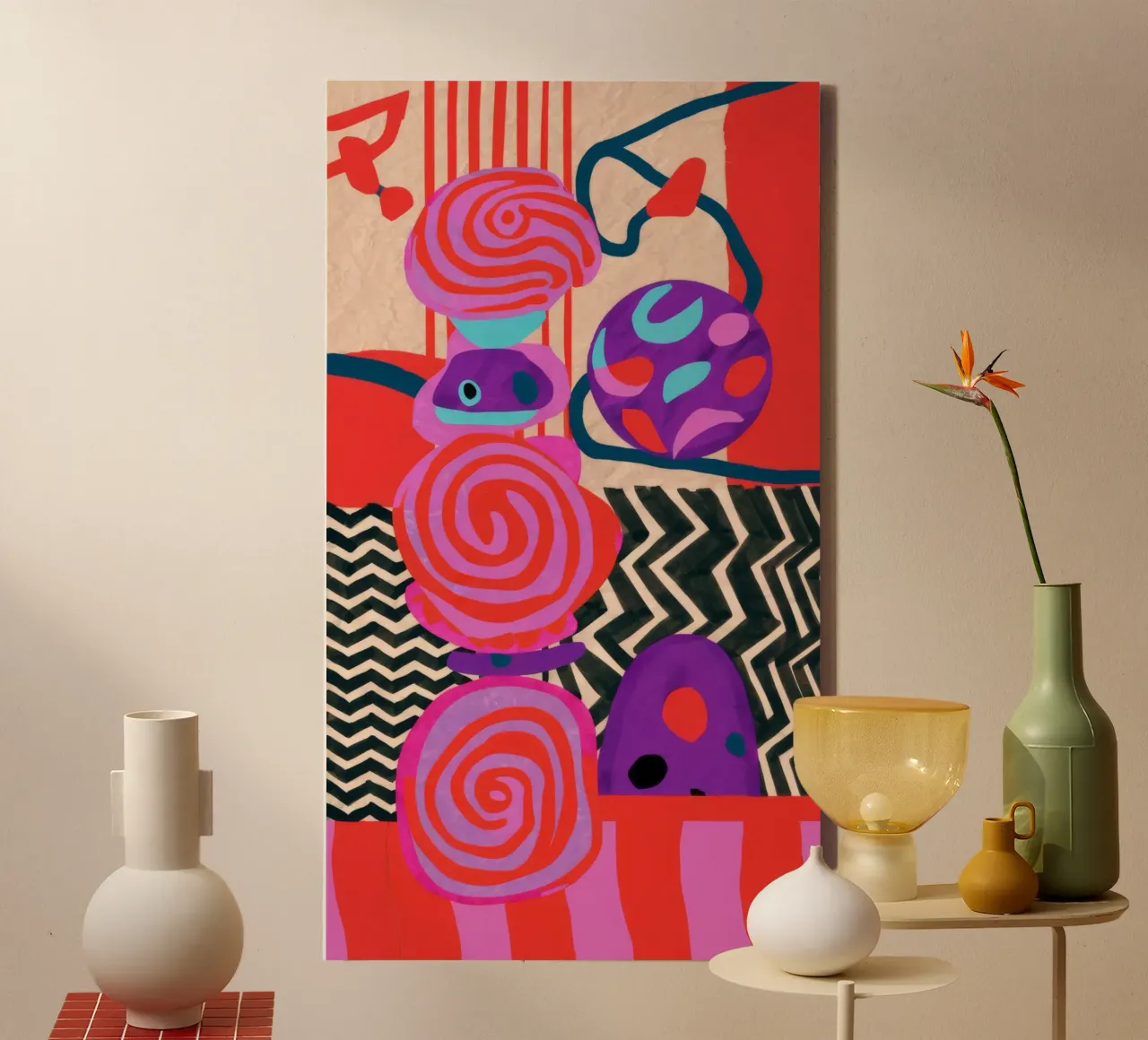 Rhythmic Abstract Forms canvas by Pake Nebula