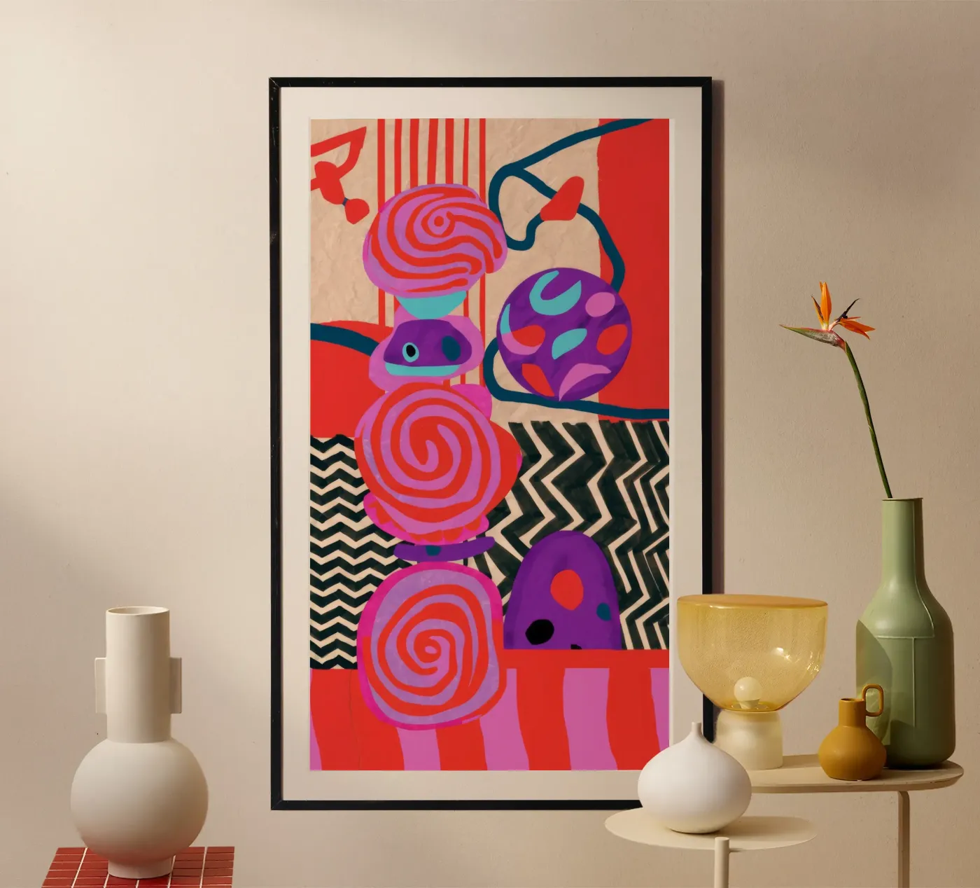 Rhythmische abstrakte Formen Poster von Pake Nebula