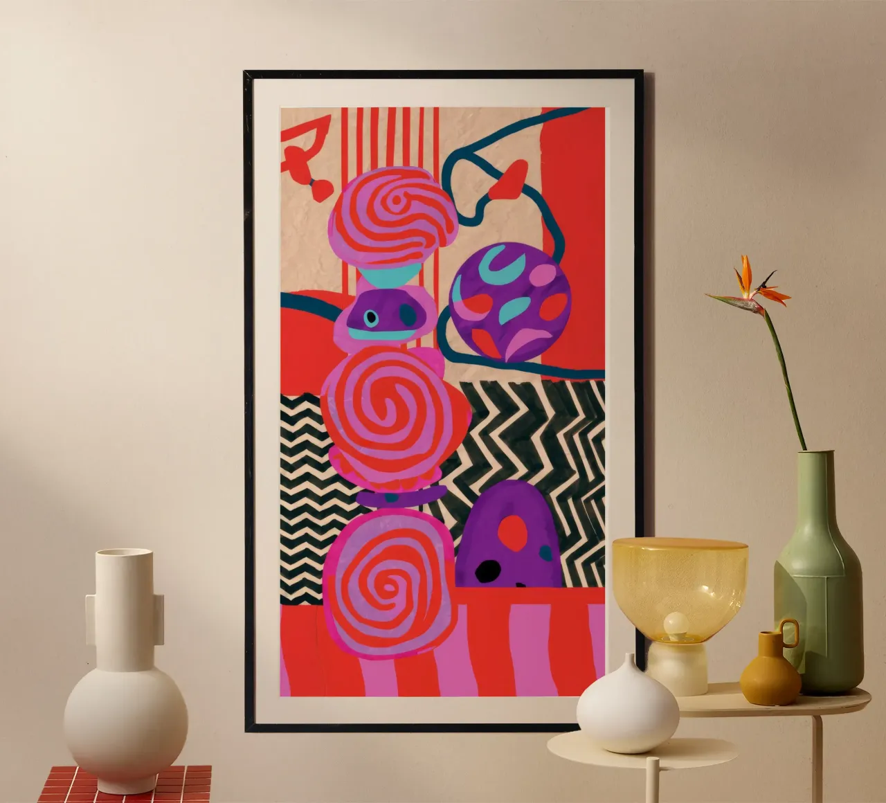 Rhythmic Abstract Forms poster by Pake Nebula