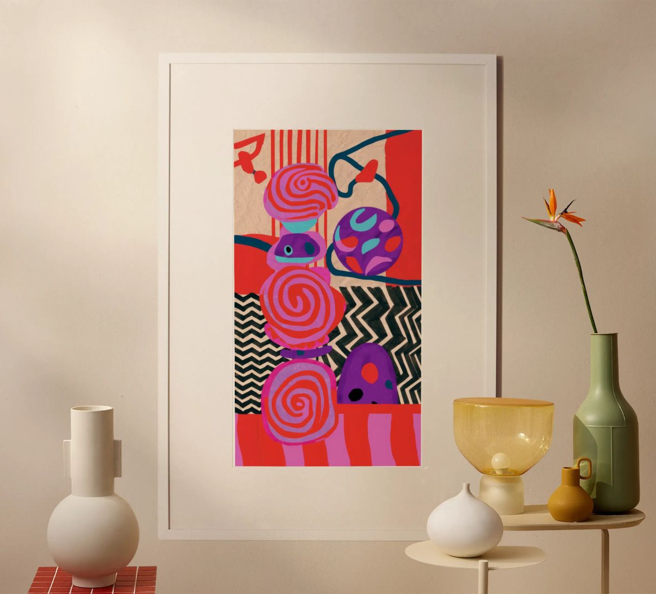 Rhythmic Abstract Forms poster by Pake Nebula