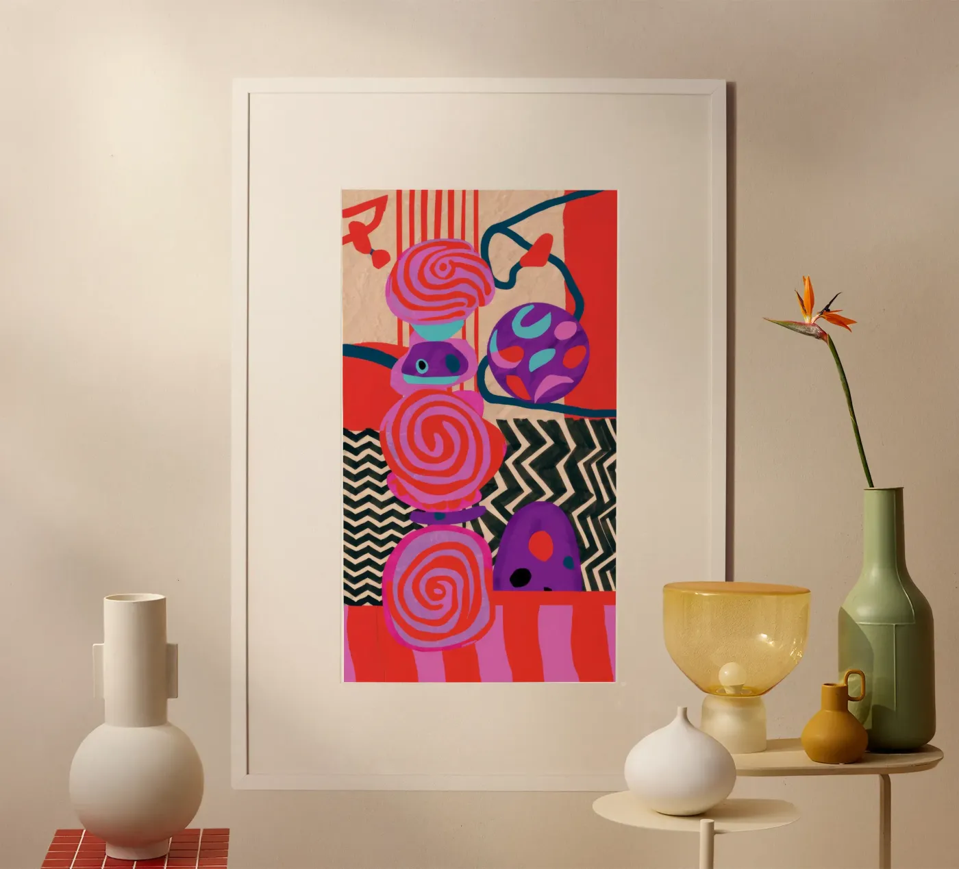 Rhythmic Abstract Forms poster by Pake Nebula