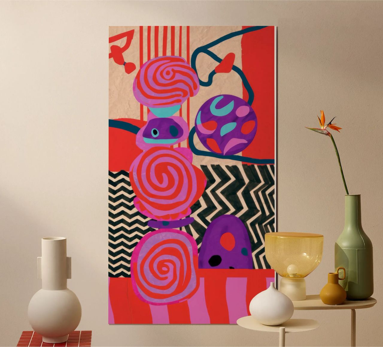 Rhythmic Abstract Forms poster by Pake Nebula