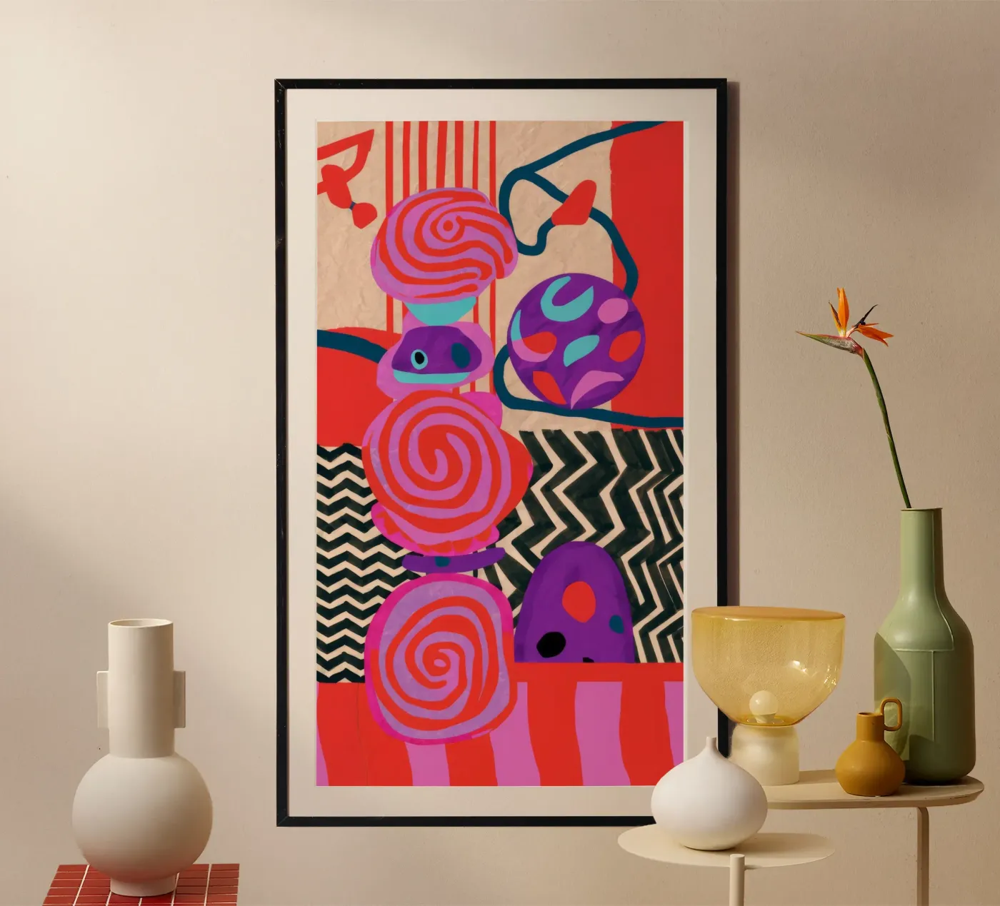 Rhythmic Abstract Forms poster by Pake Nebula