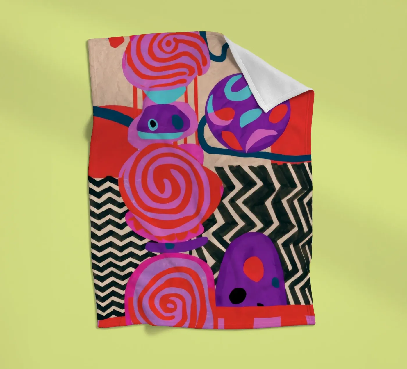 Formes rythmiques abstraites plaid polaire de Pake Nebula