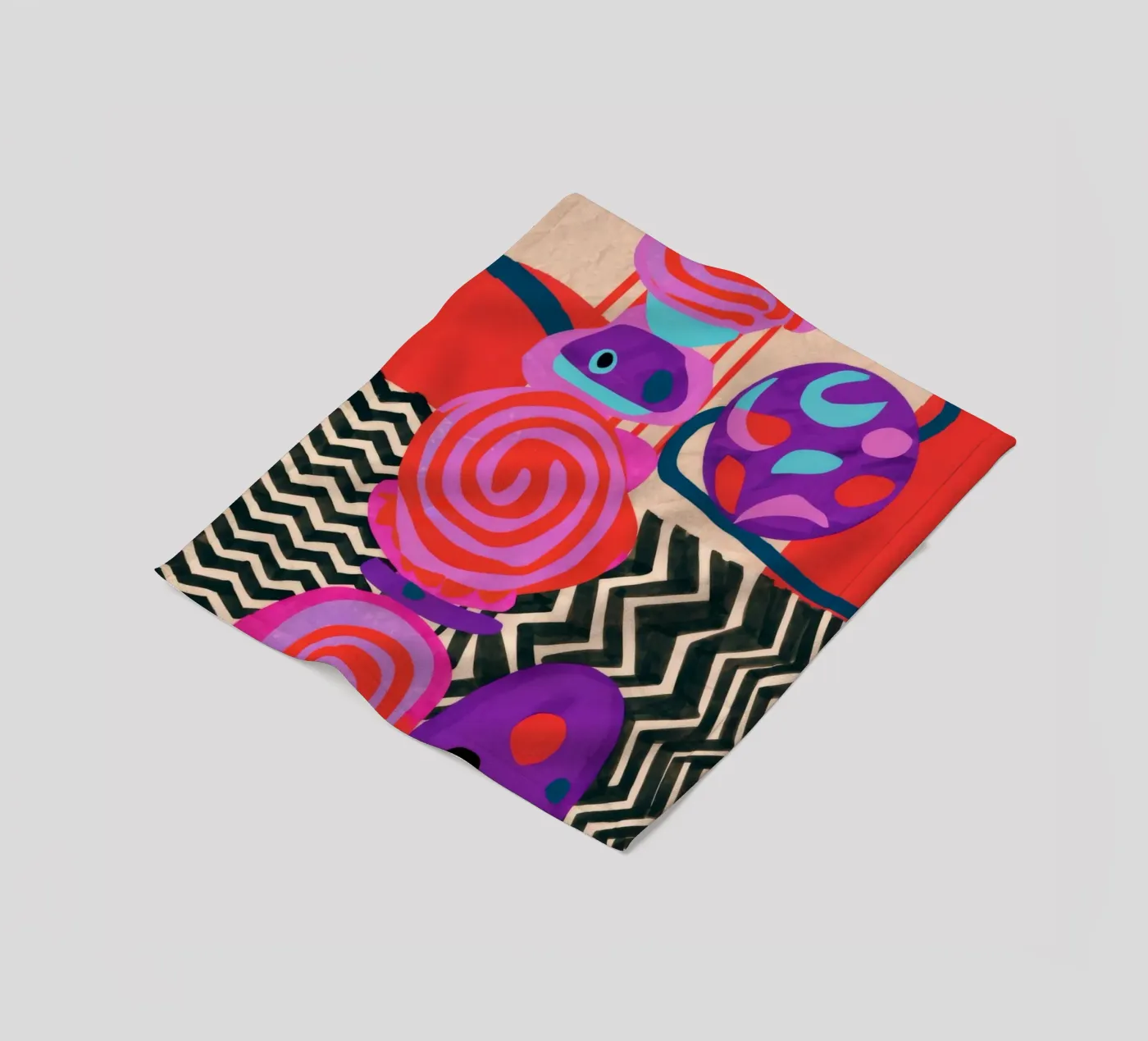 Formes rythmiques abstraites plaid polaire de Pake Nebula