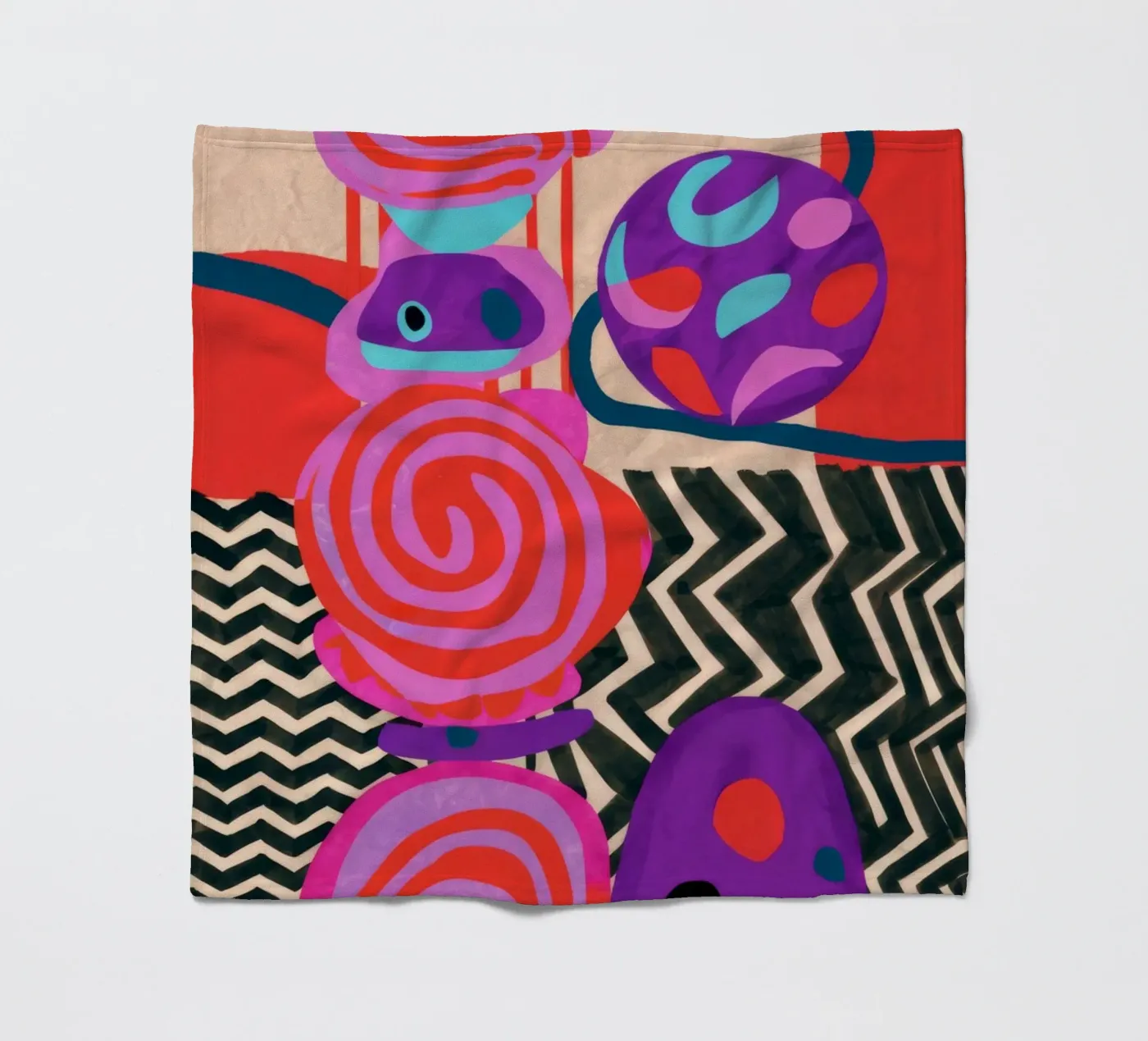 Formes rythmiques abstraites plaid polaire de Pake Nebula