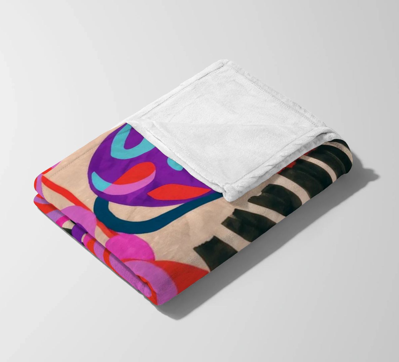 Rhythmic Abstract Forms fleece blanket by Pake Nebula