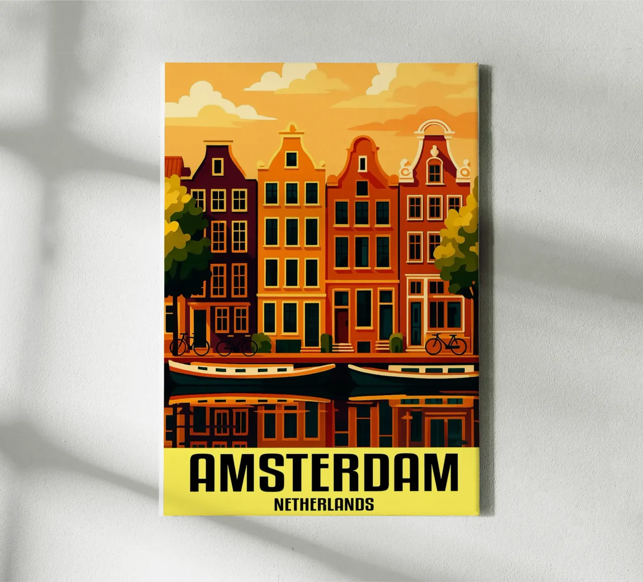 Amsterdam Olanda Città Arte Immaginazione tela con Cornice a cassetta da oneheart