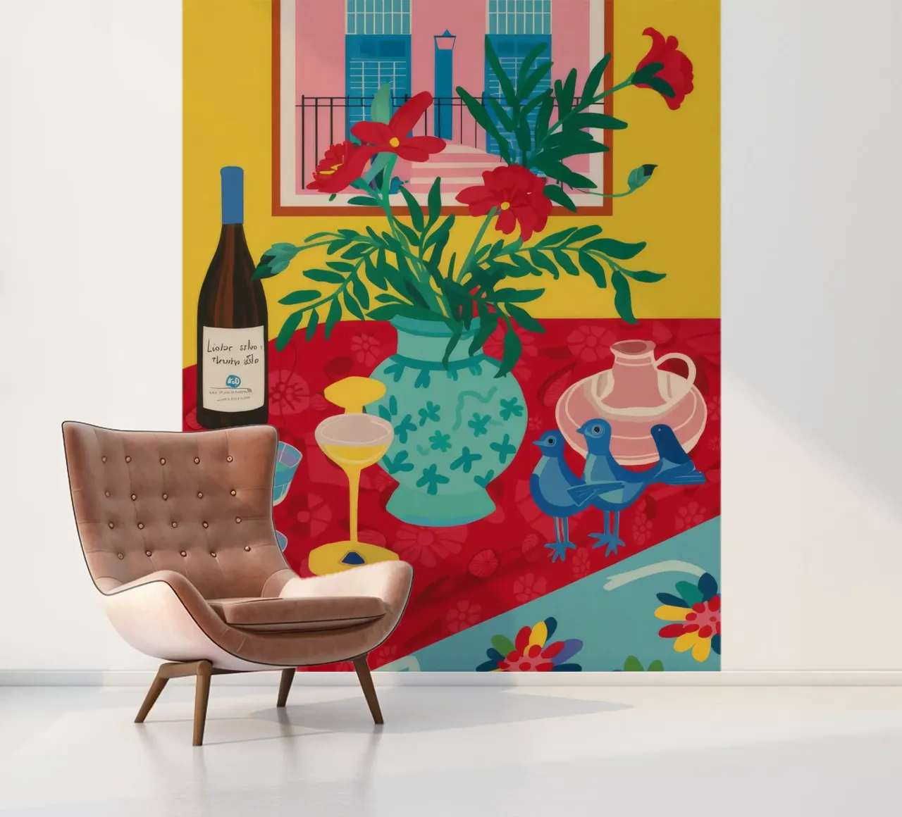 Ruby Wine Celebration fotobehang van Pake Nebula