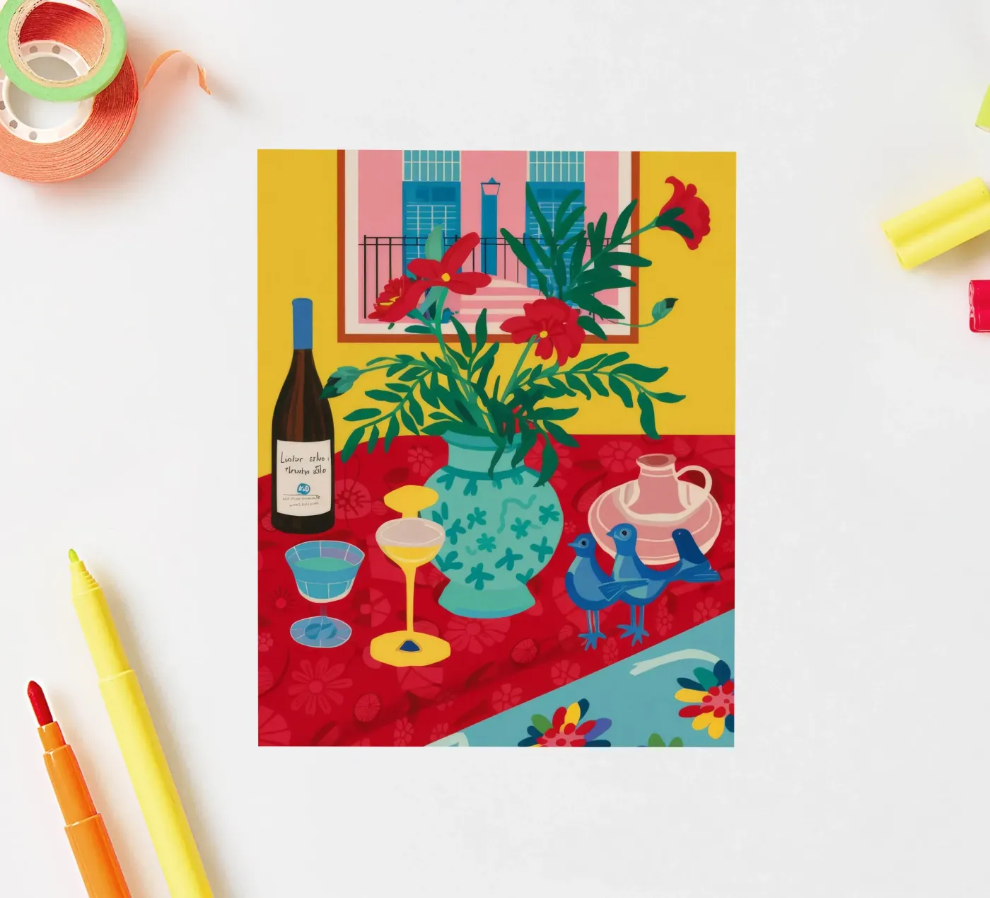Ruby Wine Celebration Sticker von Pake Nebula