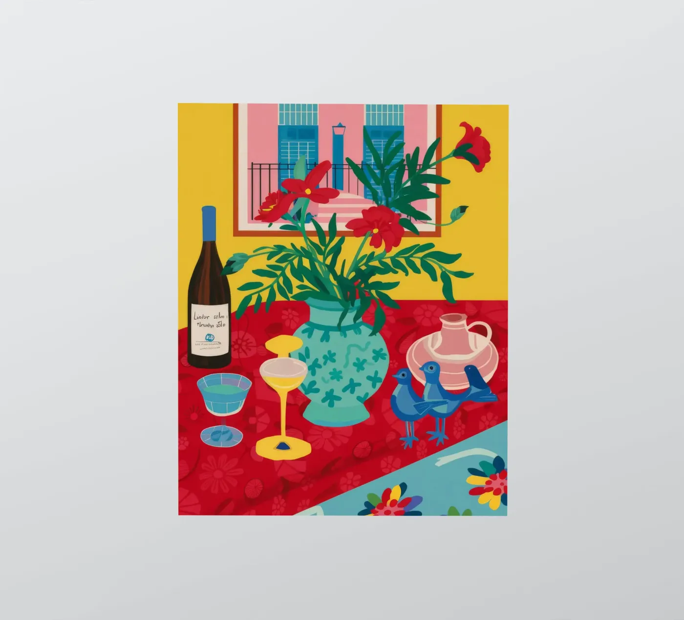 Ruby Wine Celebration Sticker von Pake Nebula