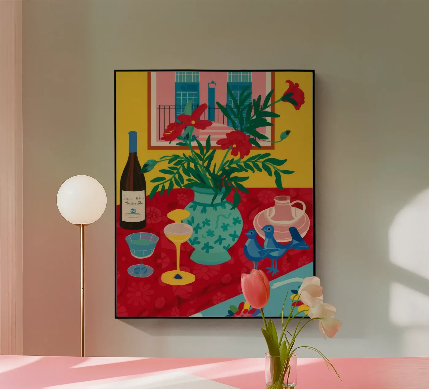 Ruby Wijn viering acryl van Pake Nebula