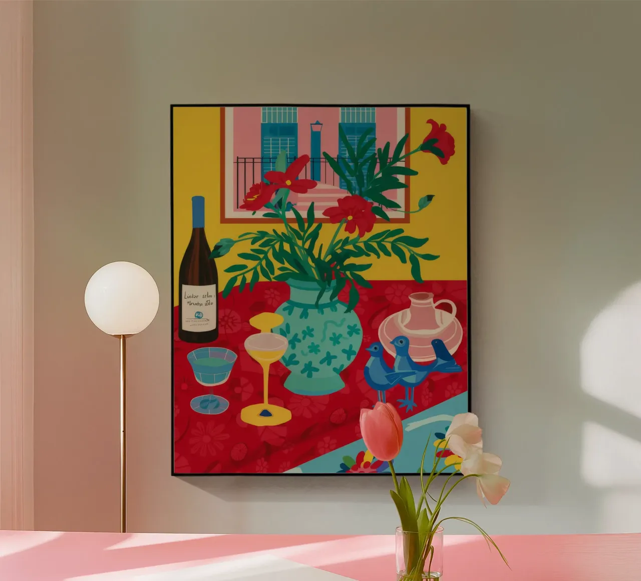 Ruby Wijn viering acryl van Pake Nebula