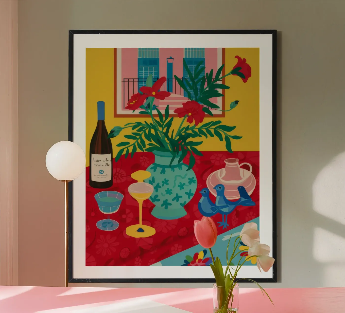 Ruby Wine Celebration poster van Pake Nebula