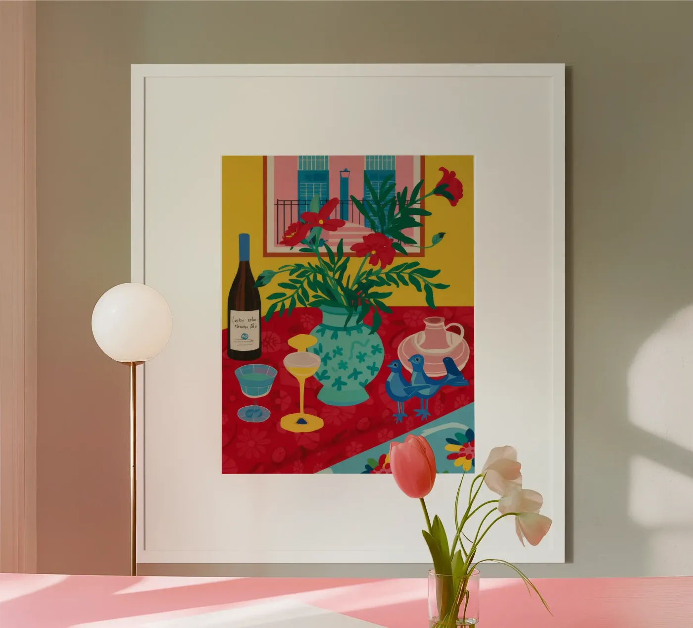 Ruby Wine Celebration poster van Pake Nebula