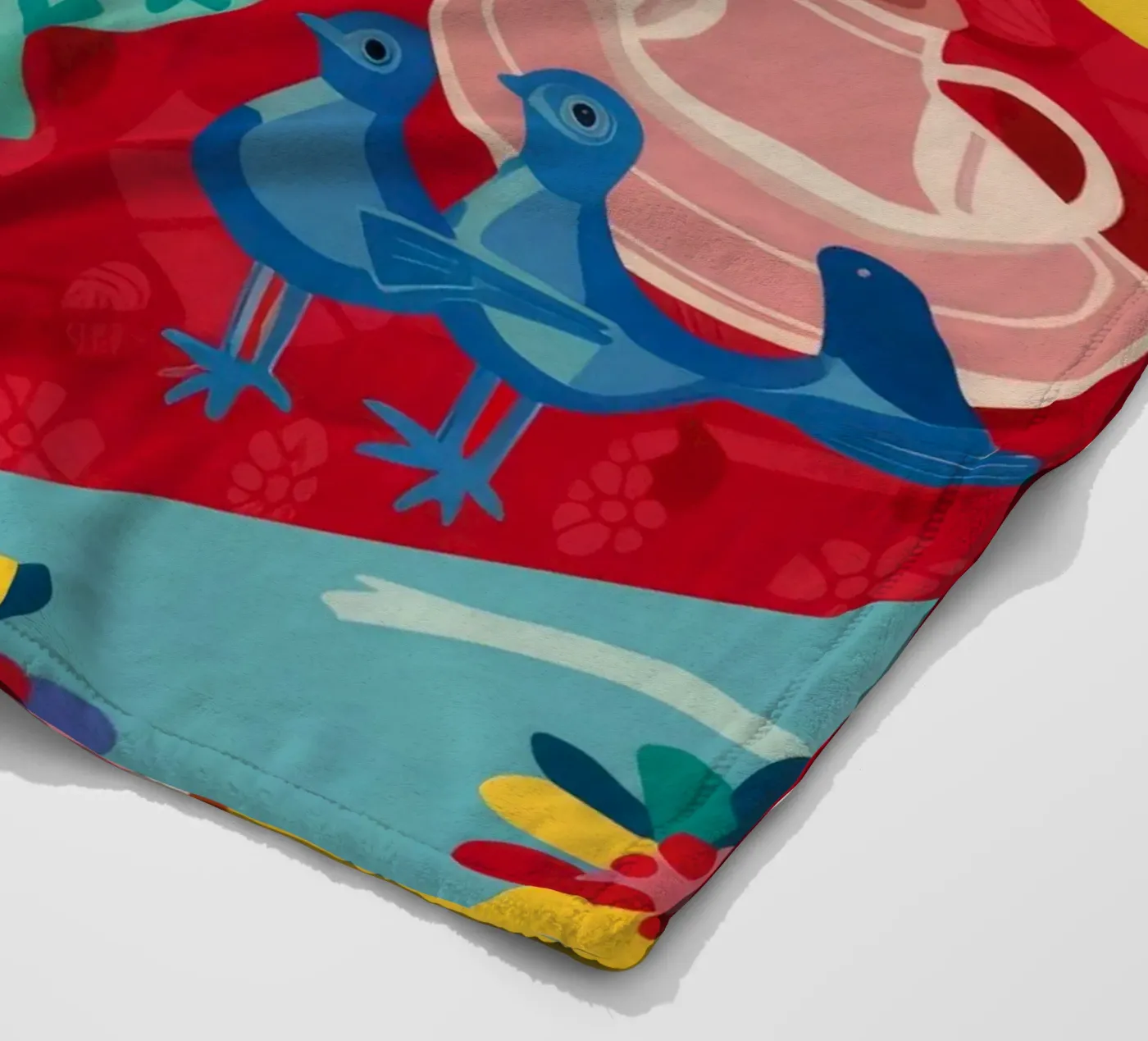 Ruby Wine Celebration fleece blanket by Pake Nebula