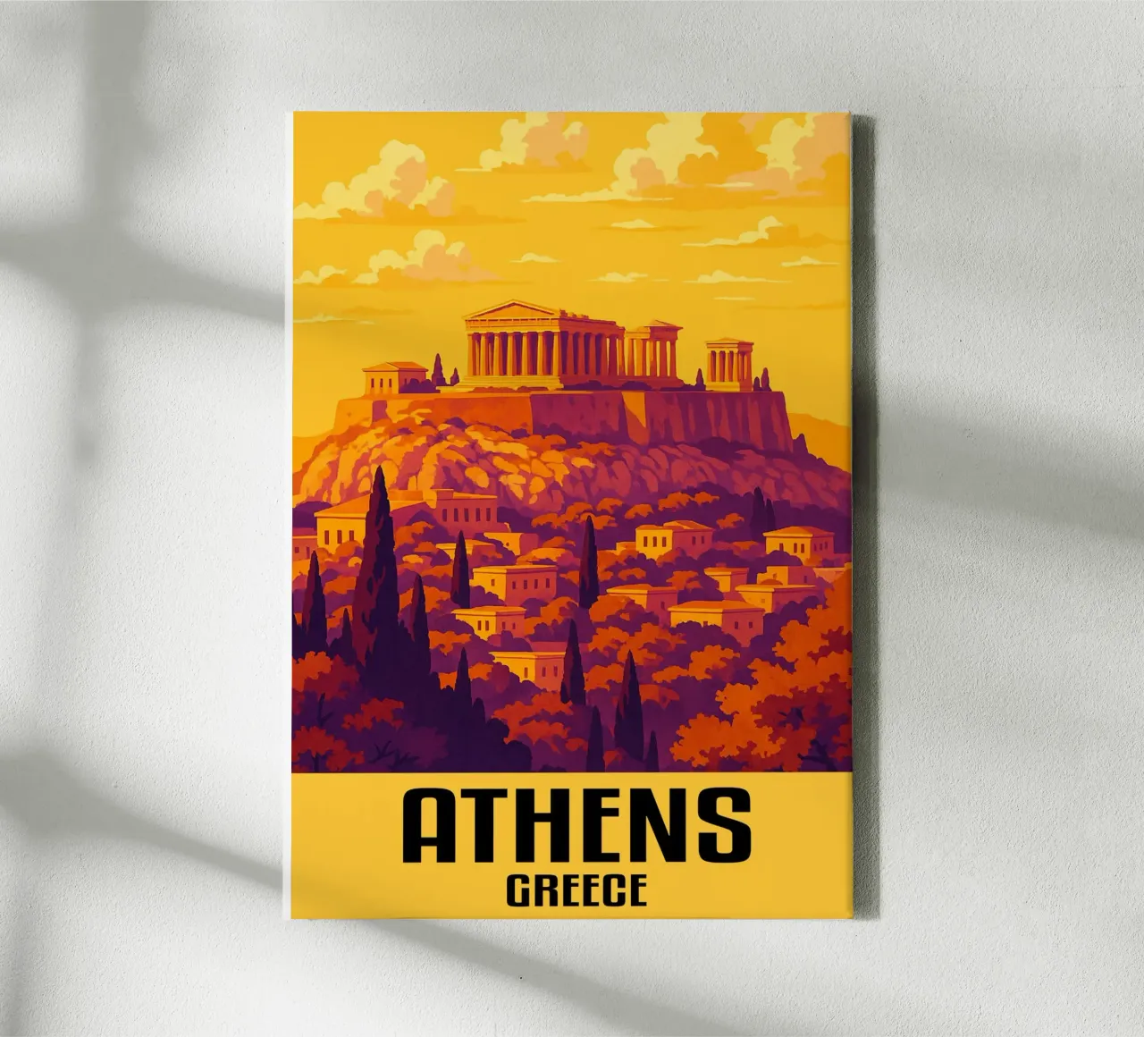 Atene Grecia Città Arte Immaginazione tela con Cornice a cassetta da oneheart