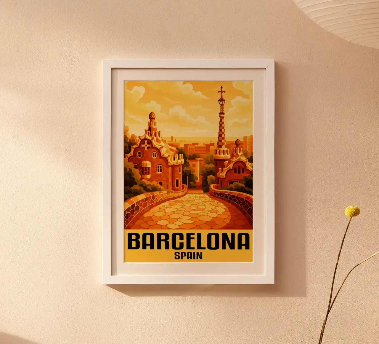 Barcelone Espagne Ville Art Imagination poster de oneheart