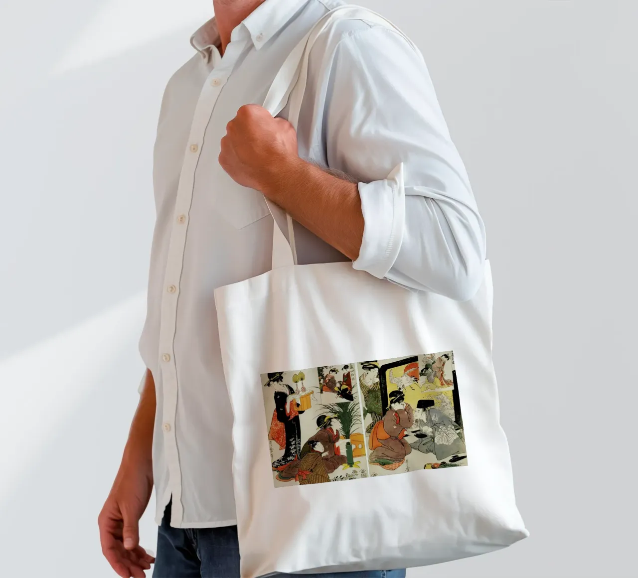 Utamaro - Two Scenes from the Series 'Loyal League' tote bag by ARTOTHEK
