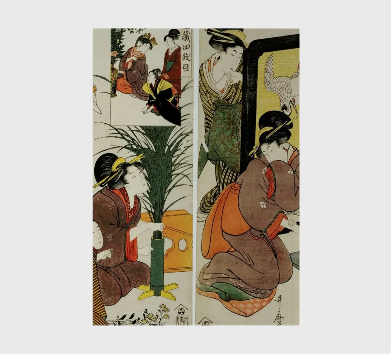 Utamaro - Two Scenes from the Series 'Loyal League' Notizbuch von ARTOTHEK