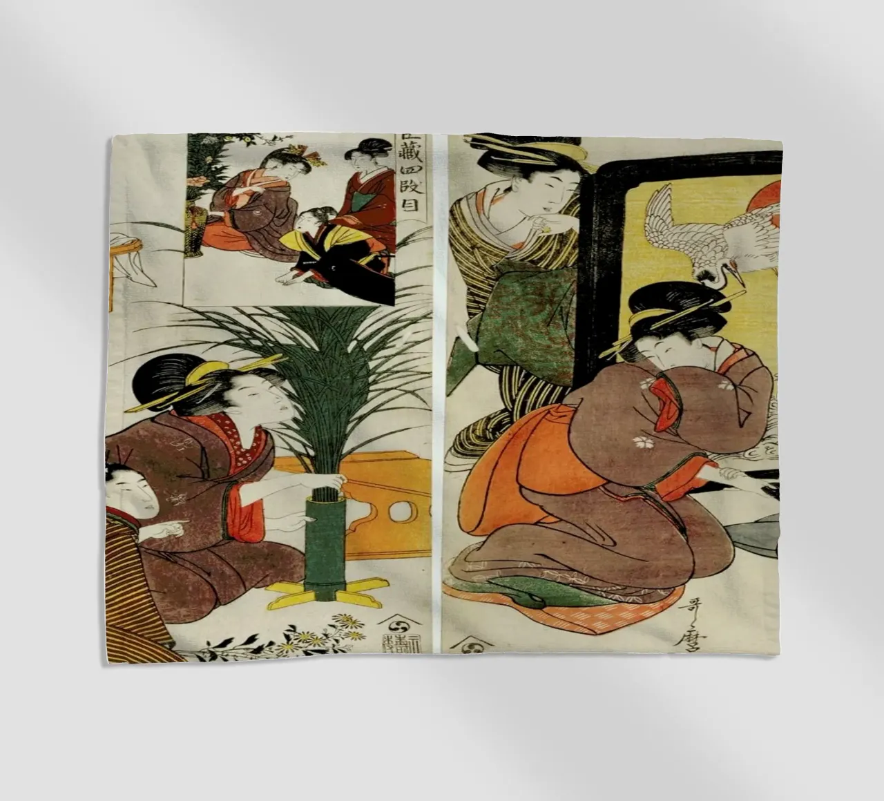 Utamaro - Two Scenes from the Series 'Loyal League' telo mare da ARTOTHEK