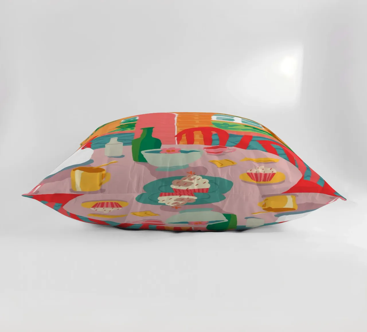 Terracotta Table Feast cuscino da Pake Nebula