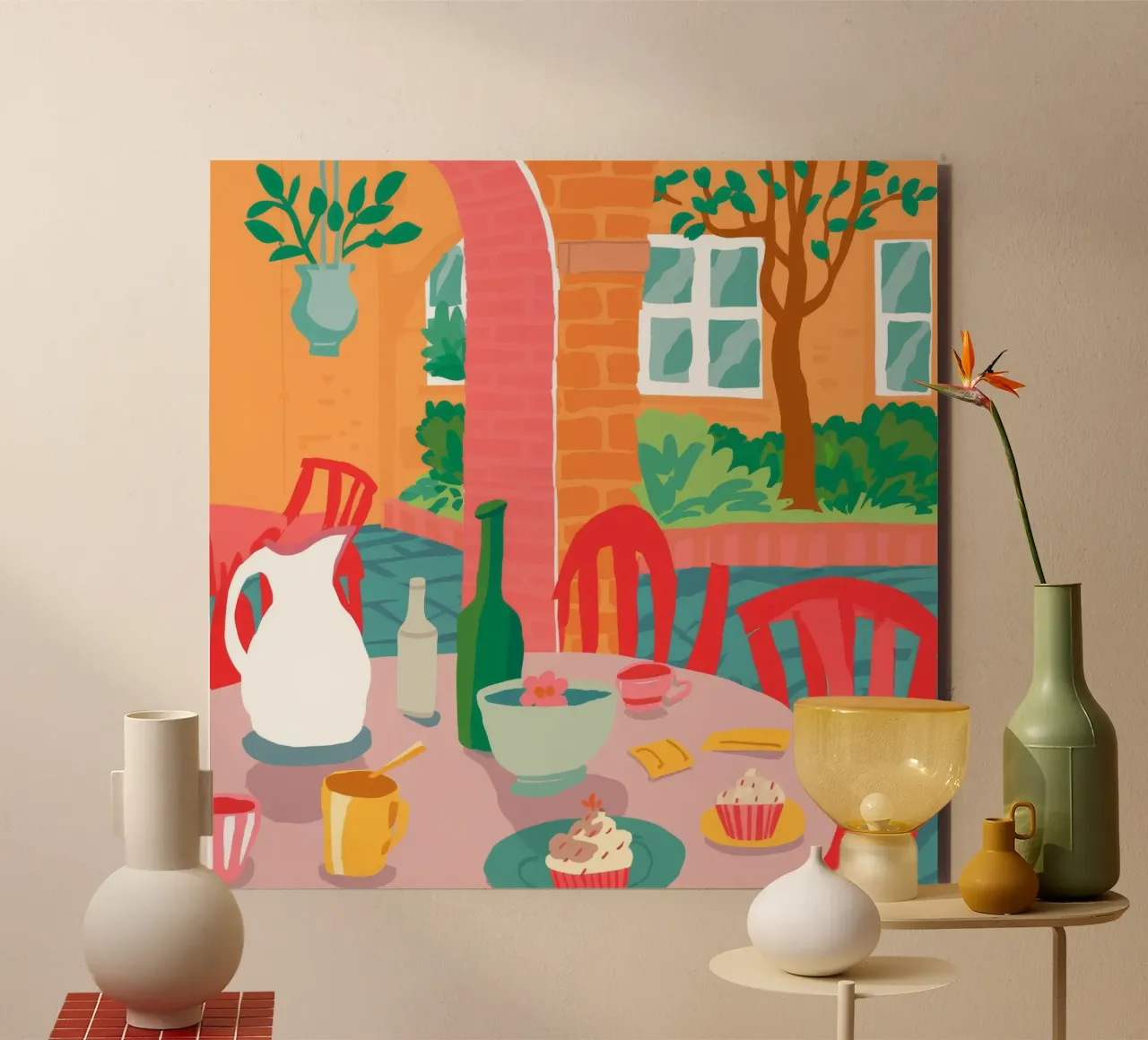 Terracotta Table Feast alu-dibond by Pake Nebula