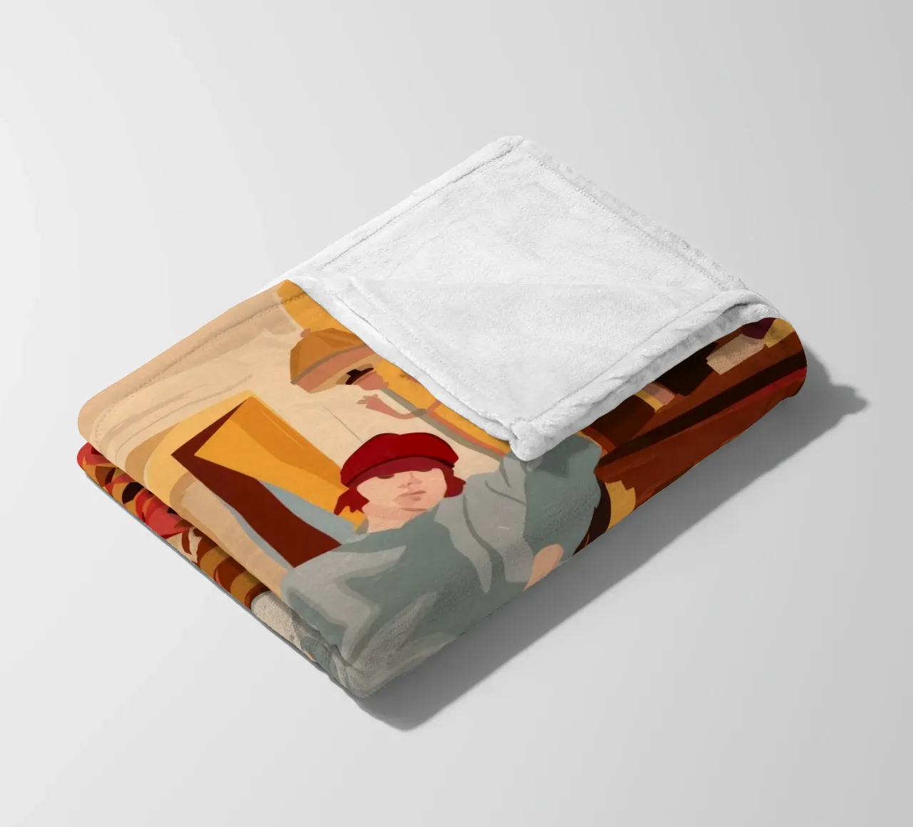Scholar's Amber Repose fleece blanket by Murni Strokes