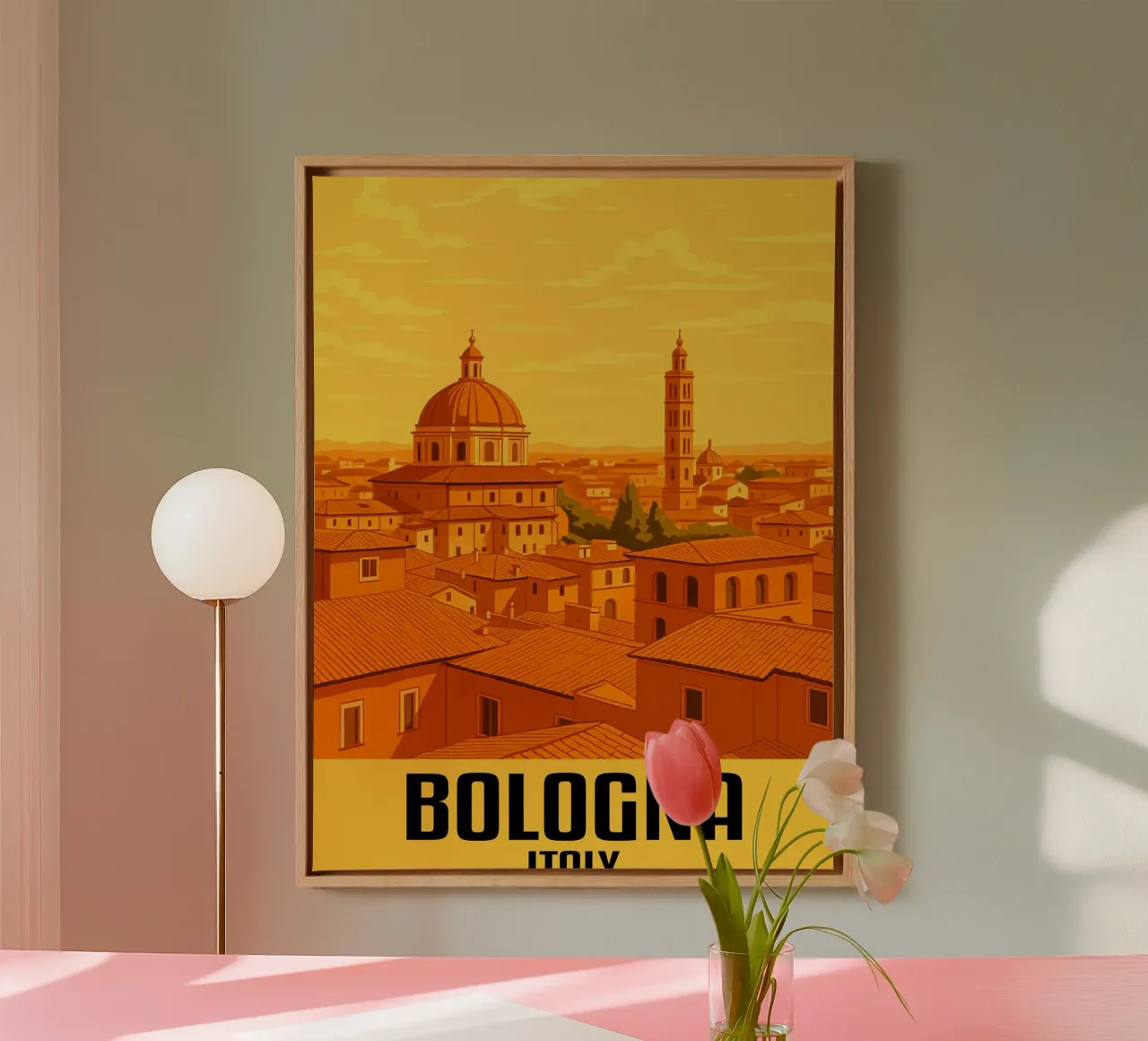 Bologna Spagna Città Arte Immaginazione tela con Cornice a cassetta da oneheart