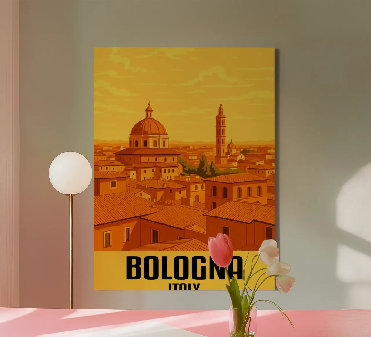 Bologna Spagna Città Arte Immaginazione tela con Cornice a cassetta da oneheart