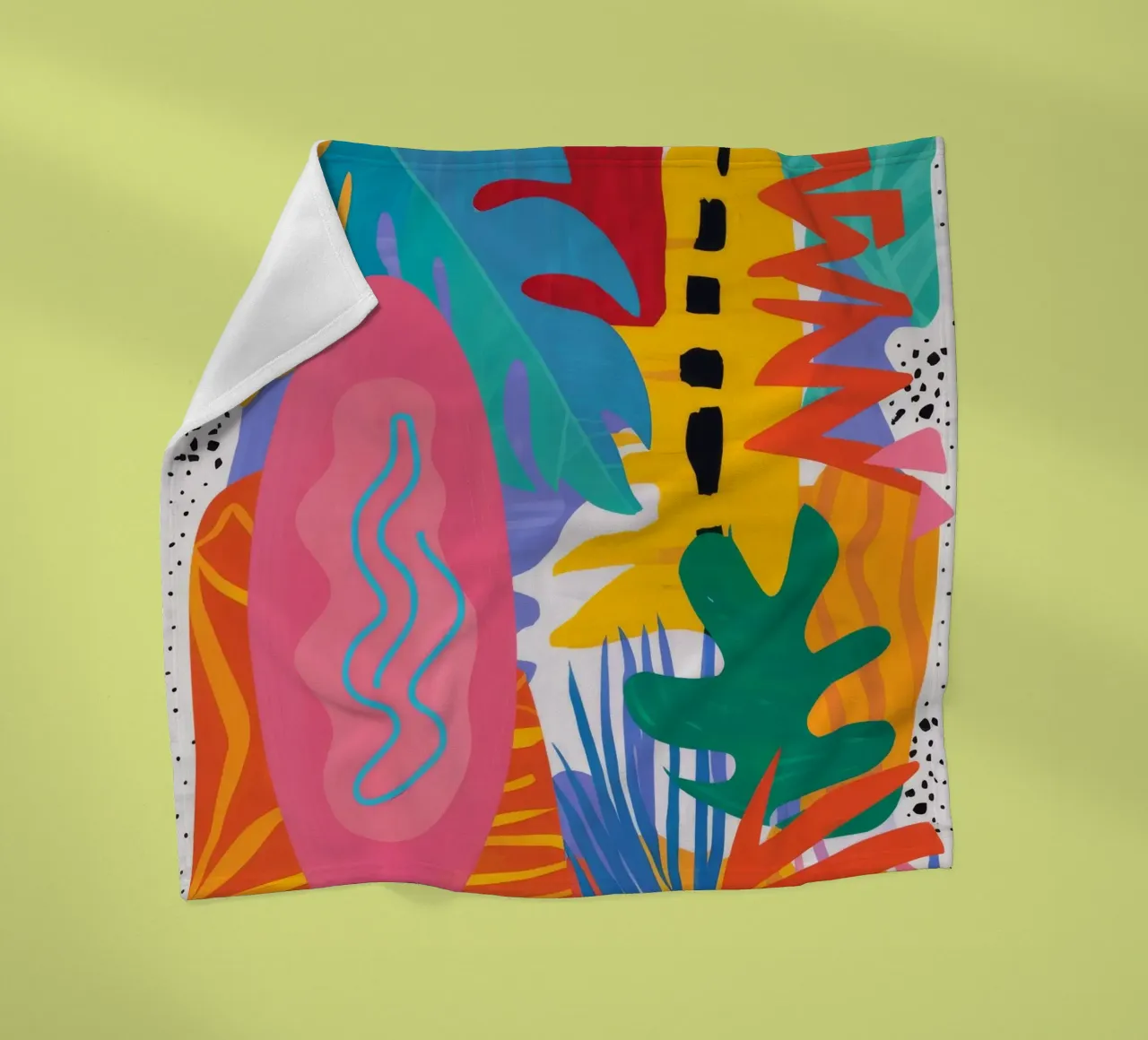 Abstract Jungle Pulse fleece blanket by Pake Nebula