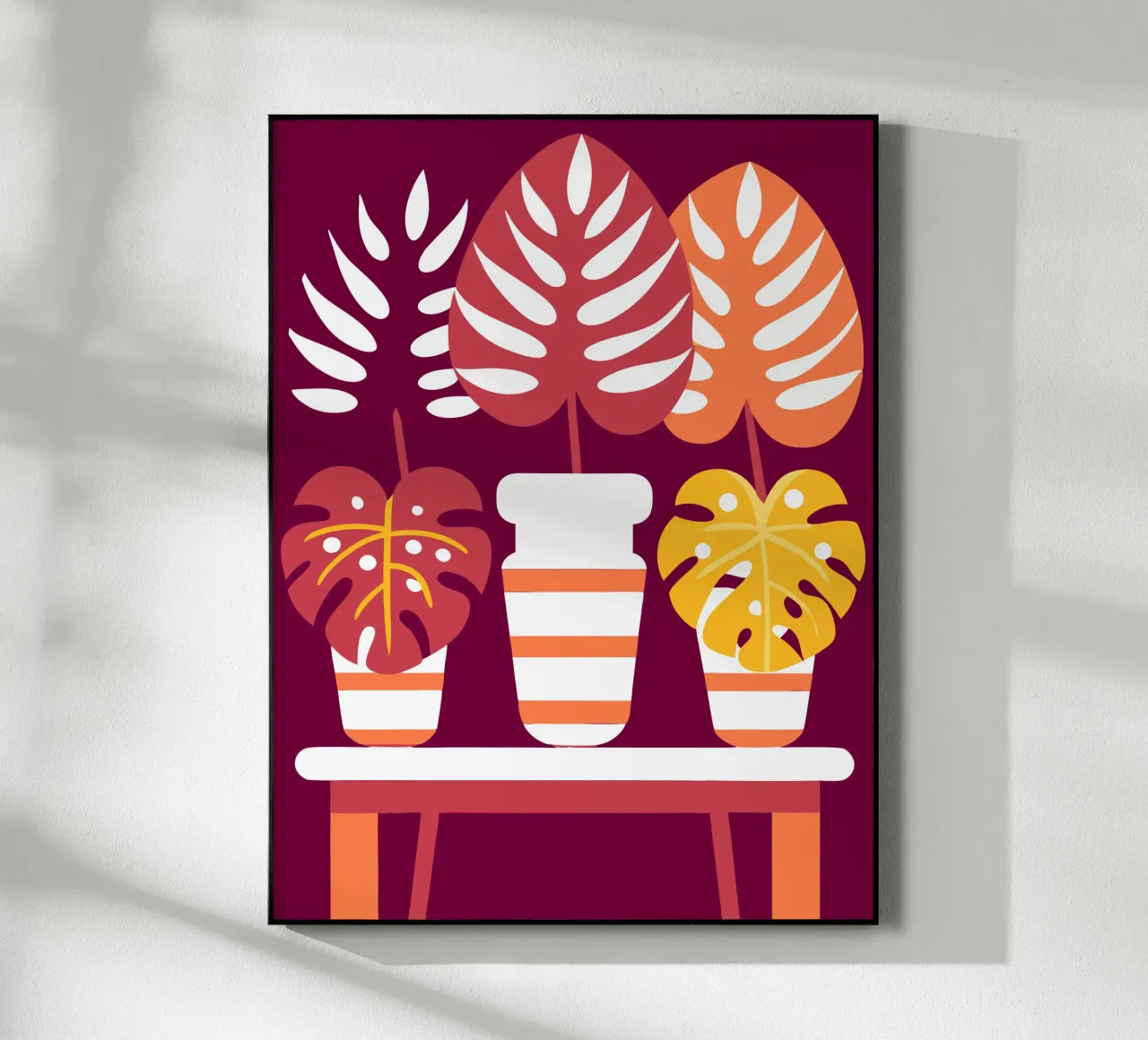 Three Monstera Flowers acrylic glass by FLOWER PLACE SHOP