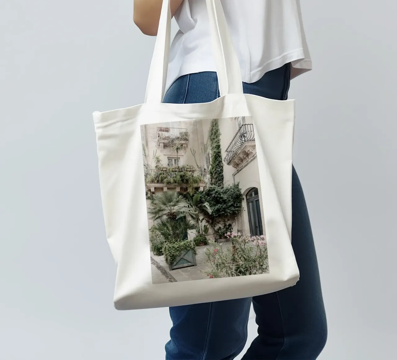 Botanical scene in Sicily borsa in juta da photolovers
