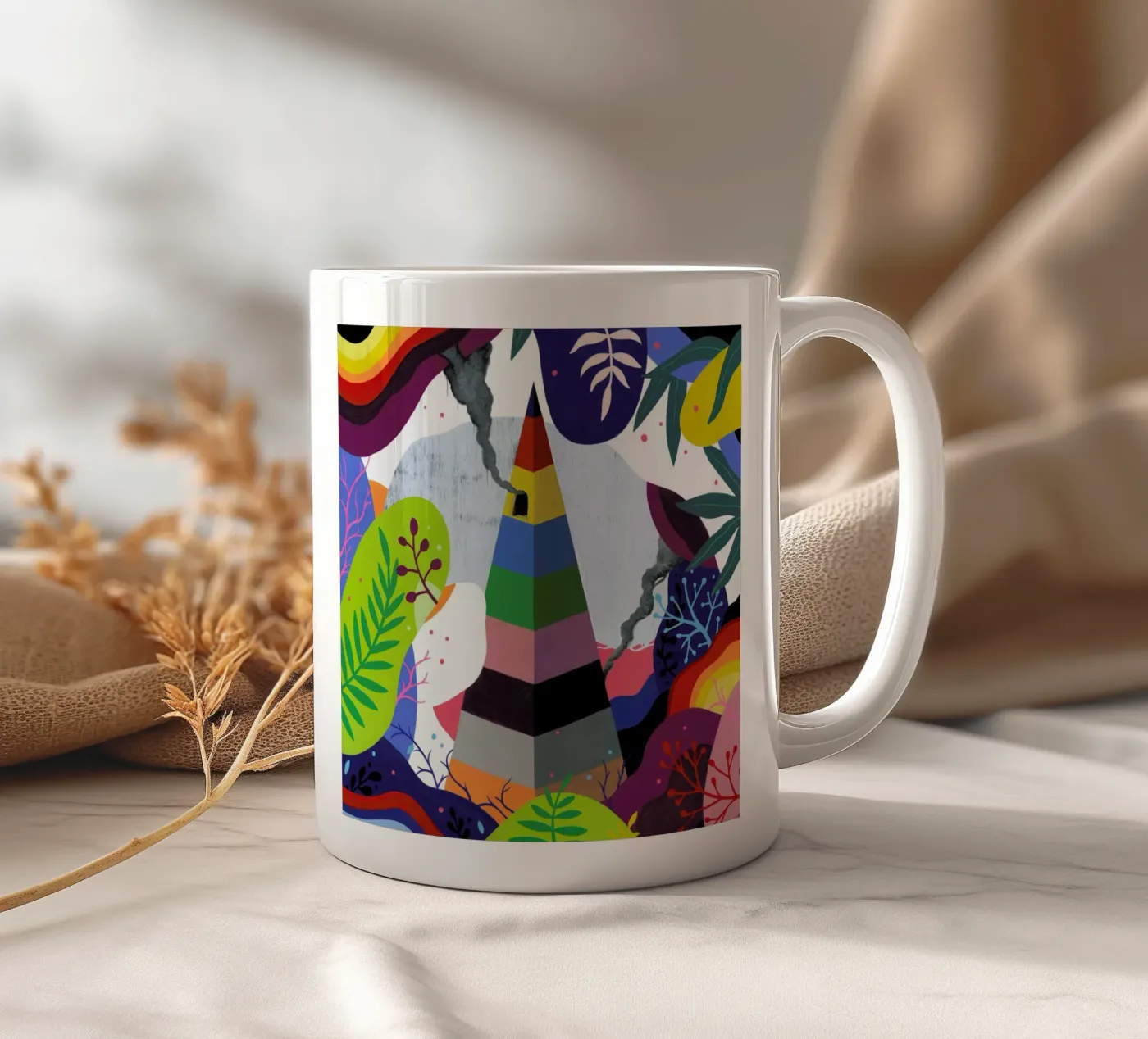 Pyramid ceramic mug by Famous When Dead