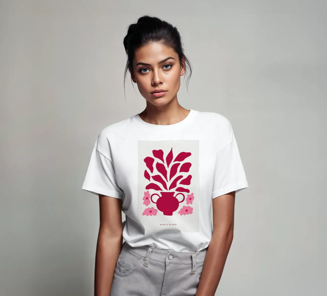 Myrtle in a Vase Viva Magenta t-shirt da Studio One