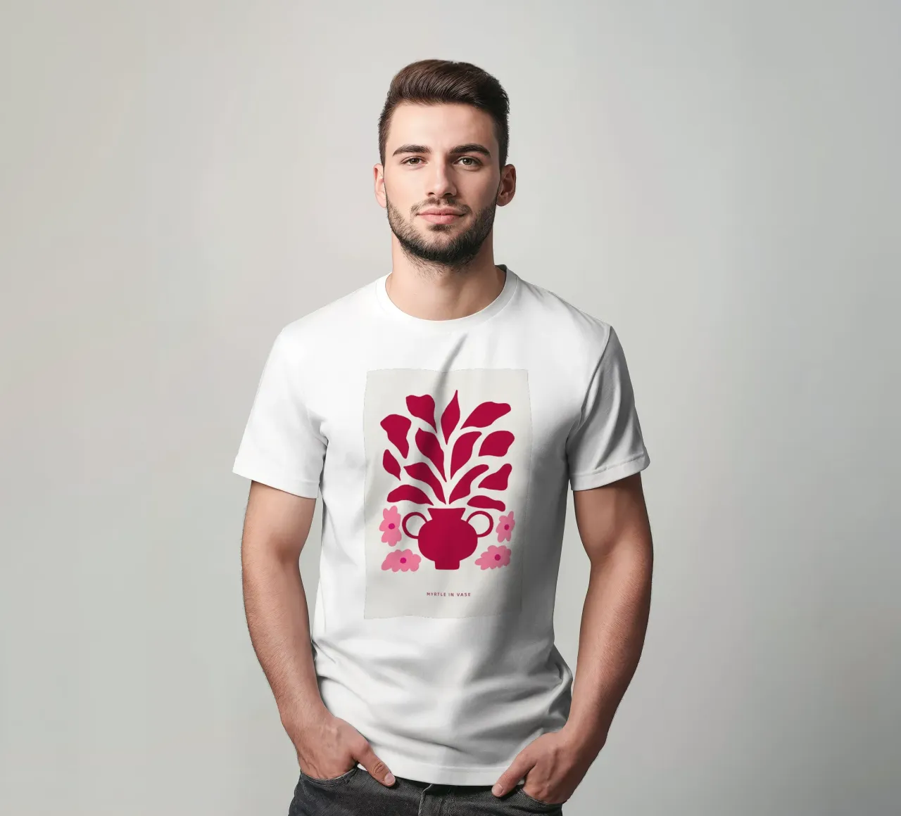 Myrtle in a Vase Viva Magenta t-shirt da Studio One