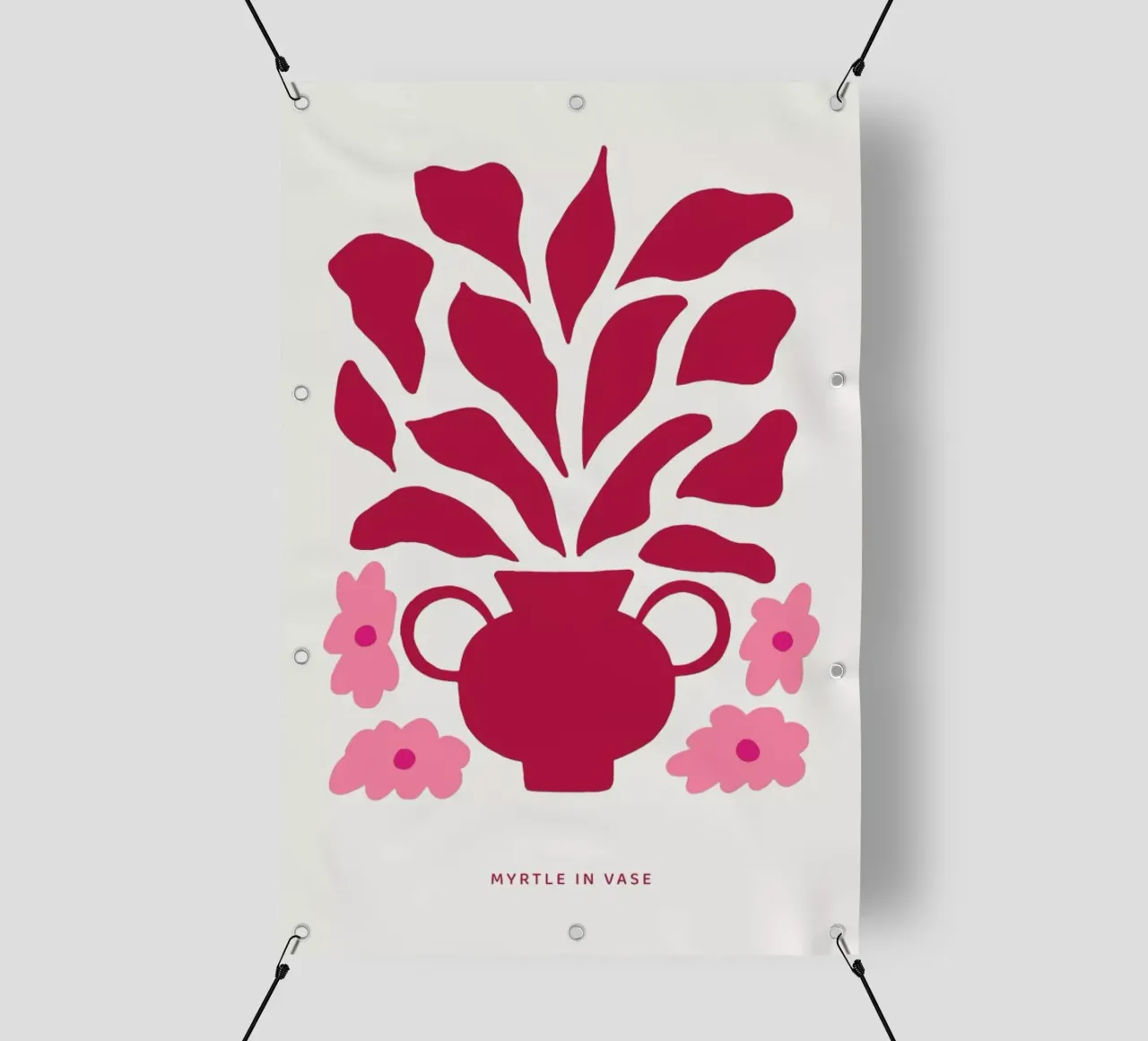 Myrtle in a Vase Viva Magenta telo in pvc da Studio One