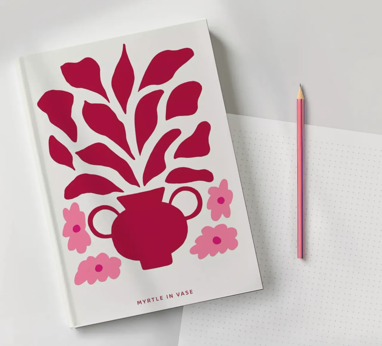 Myrtle in a Vase Viva Magenta notebook by Studio One