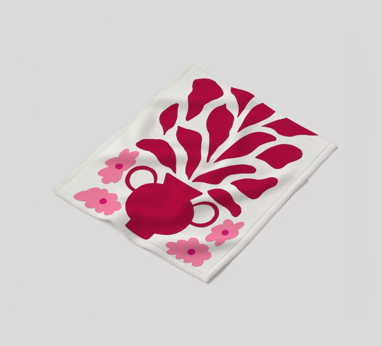 Myrtle in a Vase Viva Magenta coperta in pile da Studio One