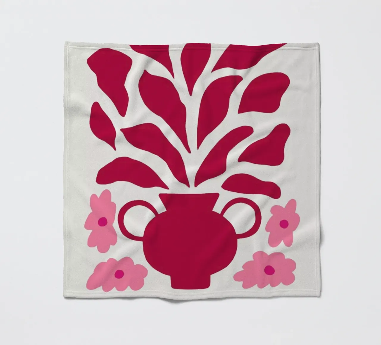 Myrtle in a Vase Viva Magenta coperta in pile da Studio One