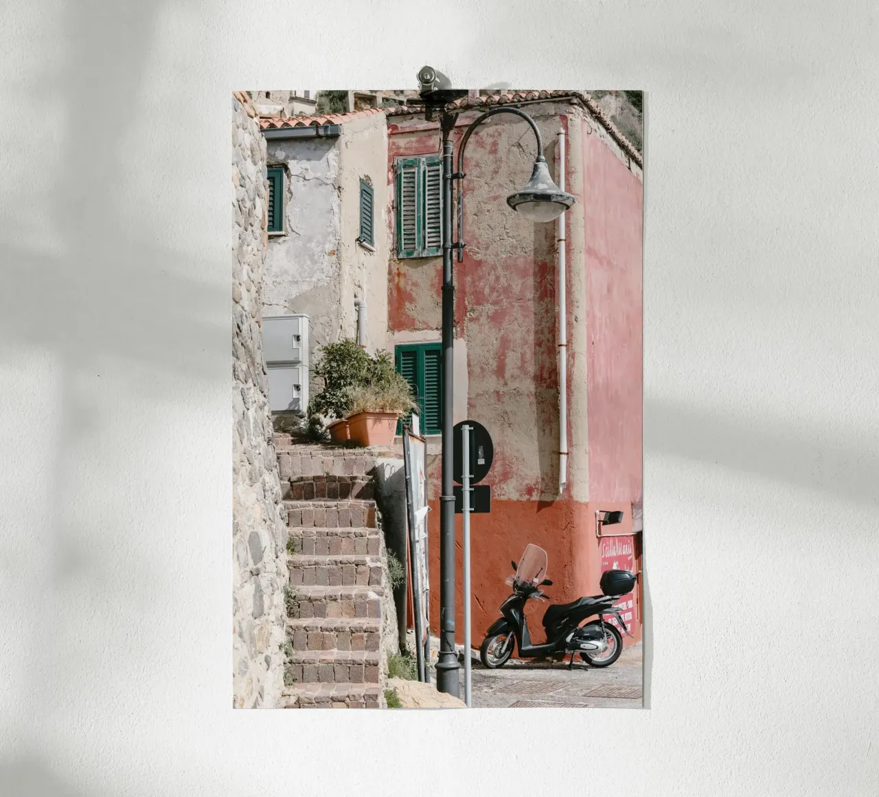 Red building in Calabria poster da photolovers