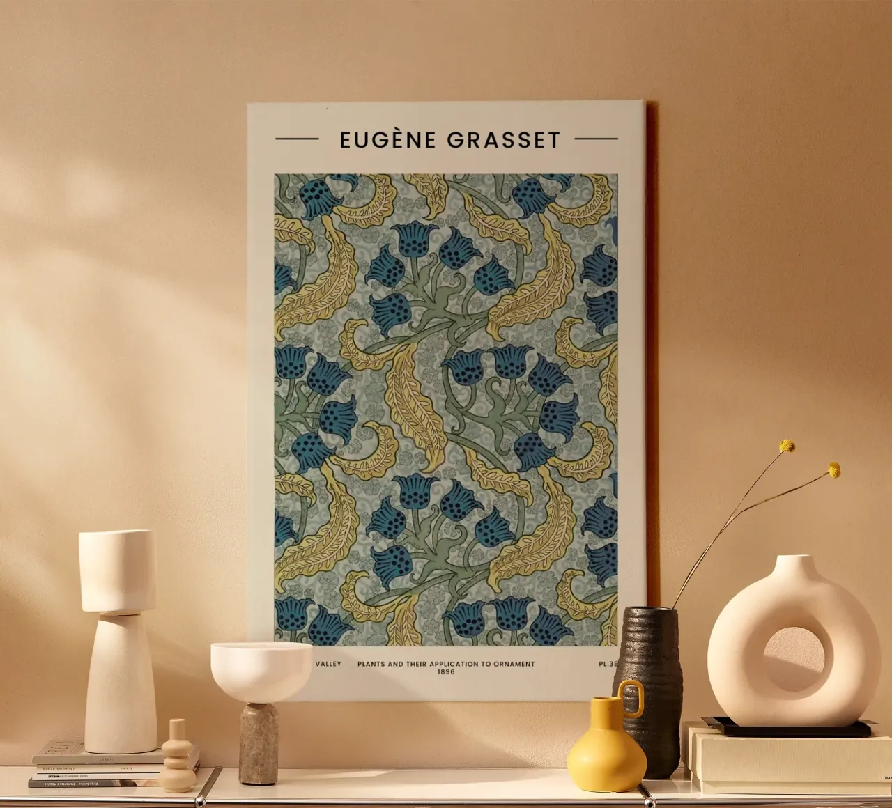 Grasset - Lily of the Valley tela con Cornice a cassetta da Vintage by JUNIQE