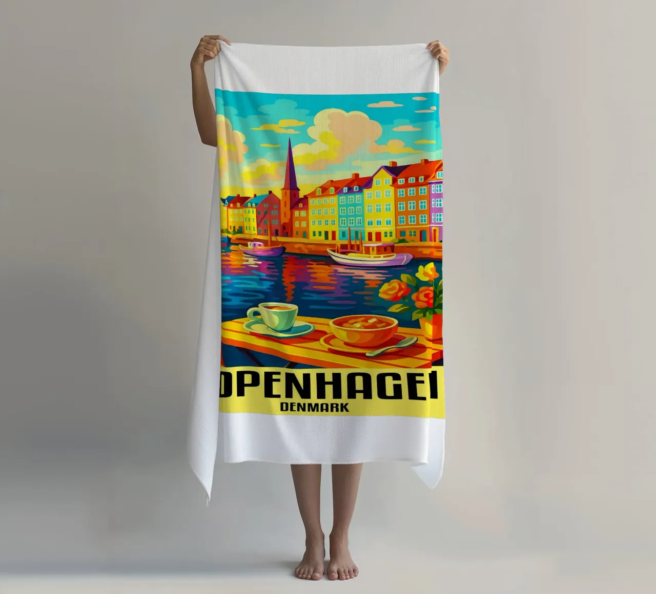 Copenaghen Danimarca Città Arte Immaginazione telo mare da oneheart