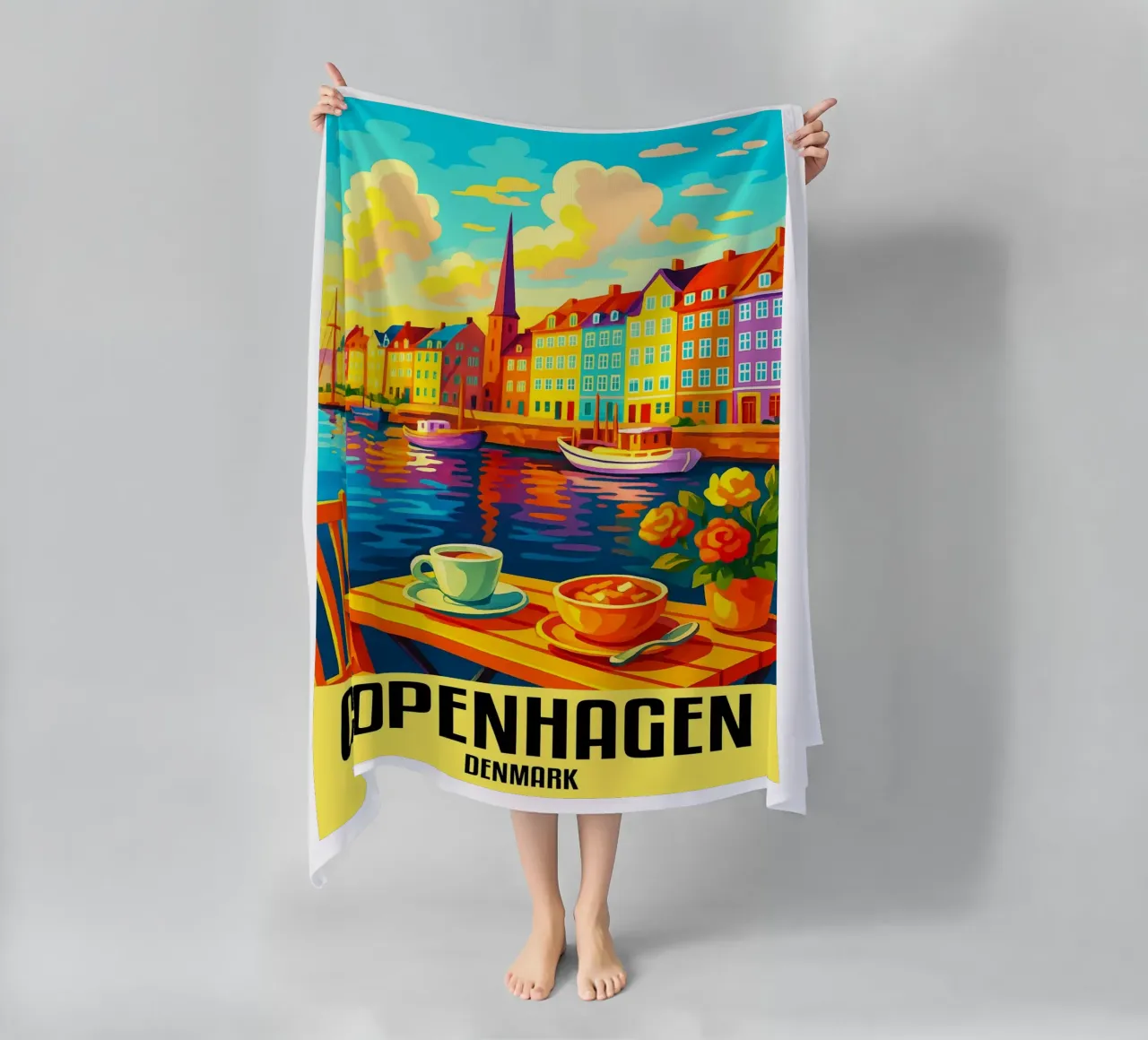 Copenaghen Danimarca Città Arte Immaginazione telo mare da oneheart