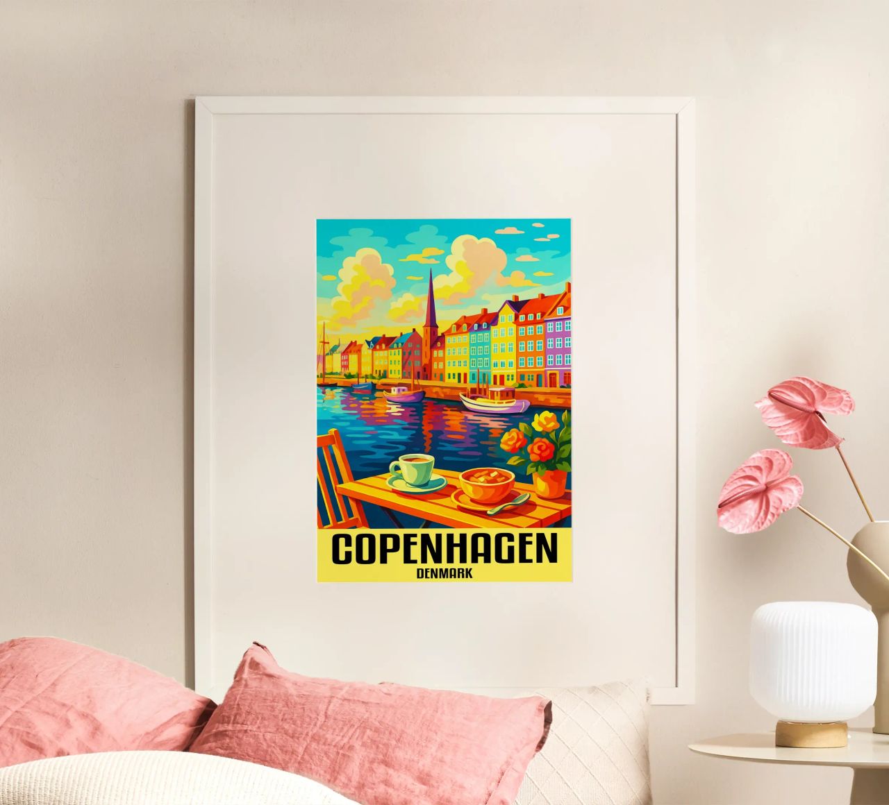 Copenhagen Denmark City Art Imagination poster by oneheart